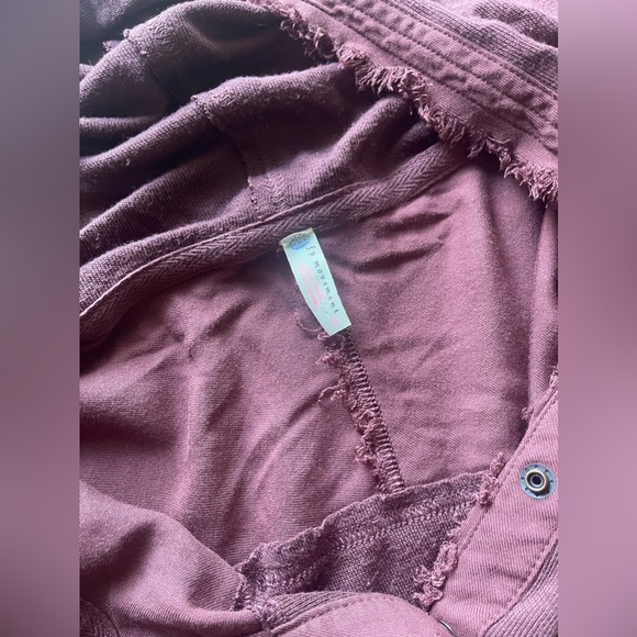 Free People Movement Windy Meadow Maroon/Burgundy Cropped Hoodie Sz Small - Picture 13 of 15